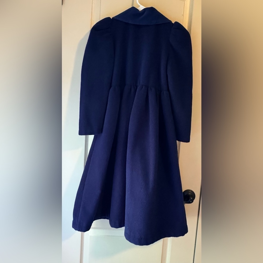Vintage USA Hartstrings Navy Pea Coat with Red Accents - Picture 2 of 10